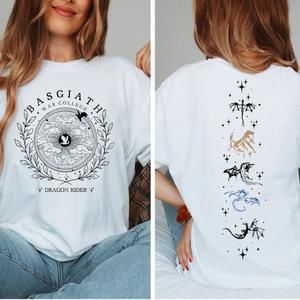 Basgiath War College Double Sided Shirt, Fourth Wing Dragon Rider 2 Sided Tee